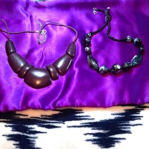 2 Homemade Beaded necklaces